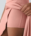 Natalia | Gonna Elegante e Confortevole con Spacco Rosa