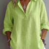 Camicia Lunga in Lino con Collo a V
