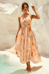 ABITO MIDI HALTER TONI PASTELLO ACQUARELLO