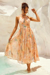 ABITO MIDI HALTER TONI PASTELLO ACQUARELLO