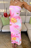 Arizona - Vestito Maxi in Rete Floreale
