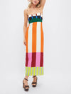 ABITO STRISCE GEOMETRICHE MULTICOLOR
