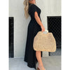 Gisella - Abito Maxi con Scollatura a V e Spacco