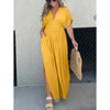Gisella - Abito Maxi con Scollatura a V e Spacco
