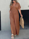 Gisella - Abito Maxi con Scollatura a V e Spacco