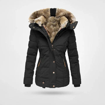 Elvira™ – Giacca invernale con colletto in pelliccia e taglio snello