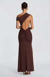 VESTITO MAXI ASIMMETRICO CON SCHIENA SCOPERTA