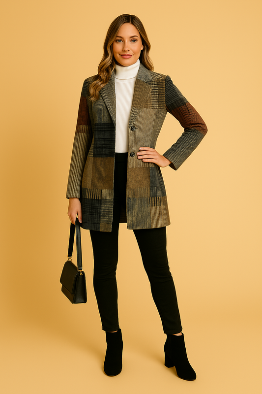 Marina | Elegante Blazerkåpe con Motivo