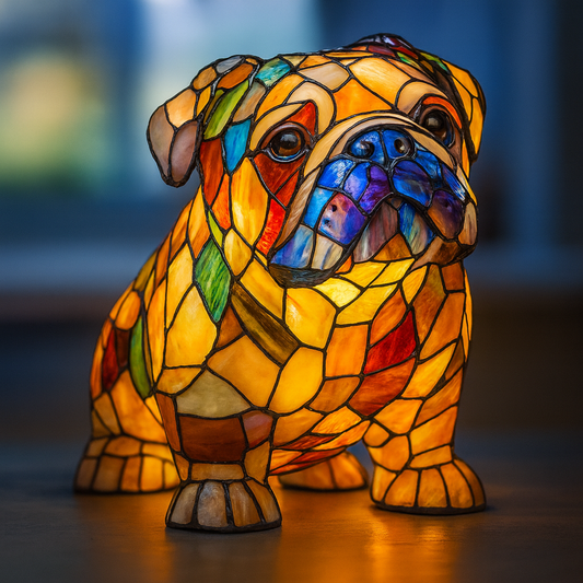 Noiraud – Lampada magica per cani in vetro colorato