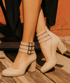 22 Ginevra™ | Scarpe con tacco a più fasce e tacco spesso