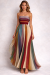 HERA IL VESTITO LUNGO PLISSETTATO MULTICOLOR