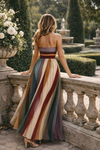 HERA IL VESTITO LUNGO PLISSETTATO MULTICOLOR