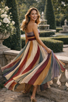 HERA IL VESTITO LUNGO PLISSETTATO MULTICOLOR