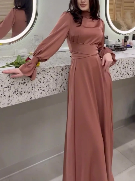 ItalianFrost - Abito Maxi in Satin