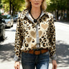 Camicetta Vintage Con Stampa Leopardo