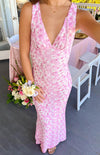 Farida - Abito Maxi in Pizzo Rosa