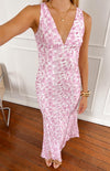 Farida - Abito Maxi in Pizzo Rosa