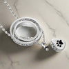 Collana con urna a forma di zampa in acciaio inossidabile