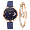Orologio con Quadrante Moon Numbers e Set di Bracciali