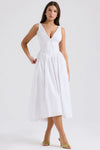 Ariana - Abito Midi Flare con Scollatura a V