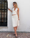 COMPLETO HALTER MIDI STAMPATO