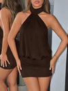 VESTITO MINI HALTER SCHIENA SCOPERTA