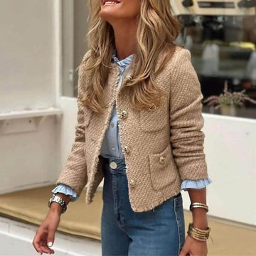 Lola | Elegante giacca in tweed con bottoni