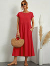 Rosanna – Vestito midi rilassato in morbido cotone