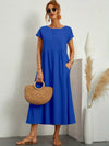 Rosanna – Vestito midi rilassato in morbido cotone
