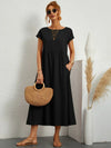 Rosanna – Vestito midi rilassato in morbido cotone