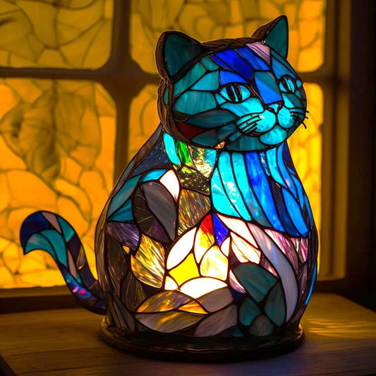 Nala – Lampada magica per gatti in vetro colorato