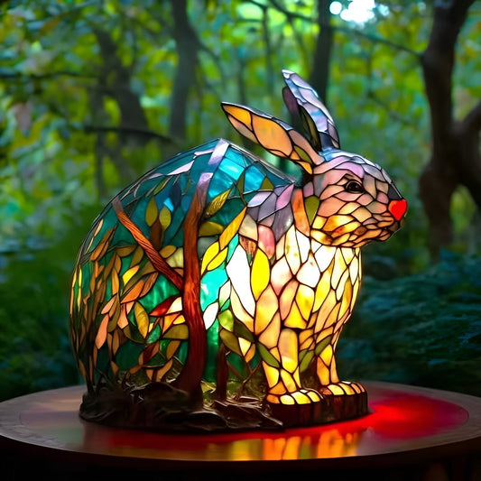 Pinpin – Lampada coniglio in vetro colorato magico