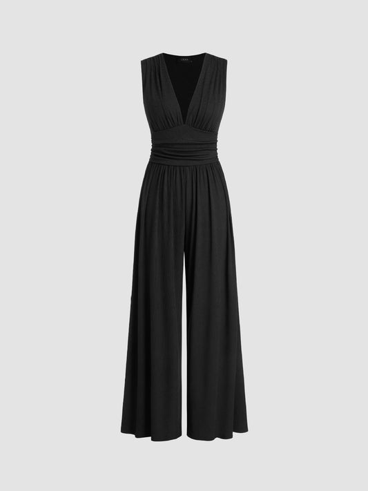 CLARA – Salopette Chic Senza Maniche con Gamba Larga