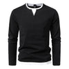 Ryan – Maglia a Maniche Lunghe con Collo a V, Stile Moderno