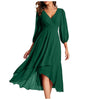 Mia – Vestito con scollo a V e orlo asimmetrico