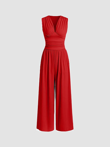 CLARA – Salopette Chic Senza Maniche con Gamba Larga