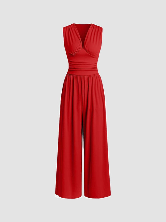 CLARA – Salopette Chic Senza Maniche con Gamba Larga