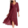 Mia – Vestito con scollo a V e orlo asimmetrico