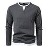 Ryan – Maglia a Maniche Lunghe con Collo a V, Stile Moderno
