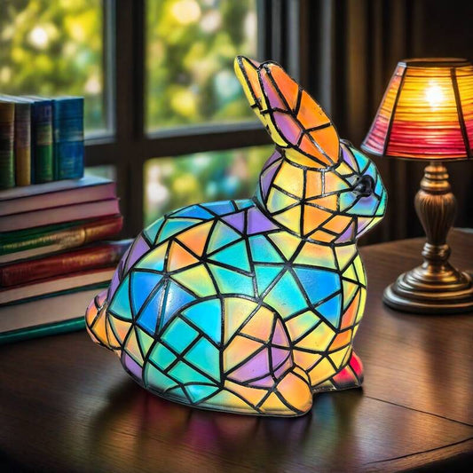 Lapinou – Lampada coniglio in vetro colorato magico