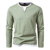 Ryan – Maglia a Maniche Lunghe con Collo a V, Stile Moderno