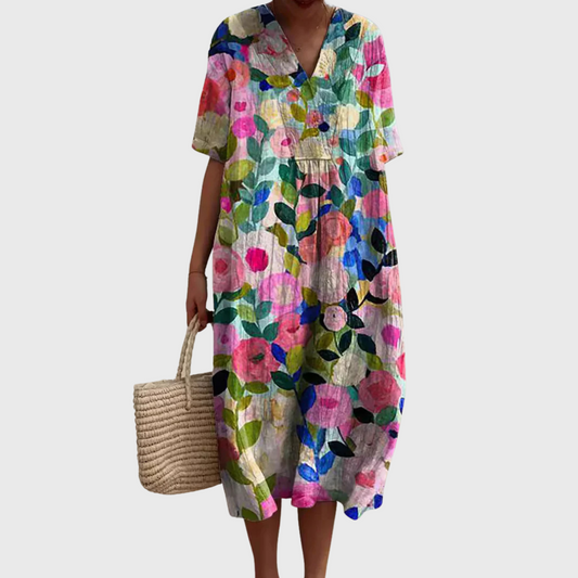 Leviana™ | Vestito Morbido con Stampa Floreale