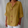 Noora™ | Blusa in lino rilassata per un'eleganza senza tempo