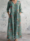 Celestine | Maxi abito con stampa floreale vintage