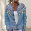 Freya™ | Cardigan Chic a Maglia Larga con Motivo