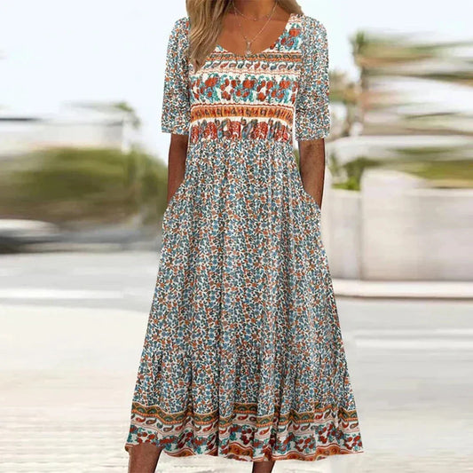 Leviana™ | Abito Maxi Floreale Taglie Forti