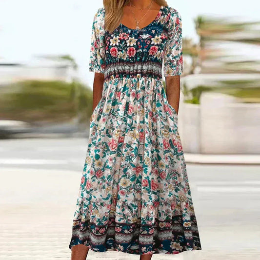 Leviana™ | Abito Maxi Floreale Taglie Forti