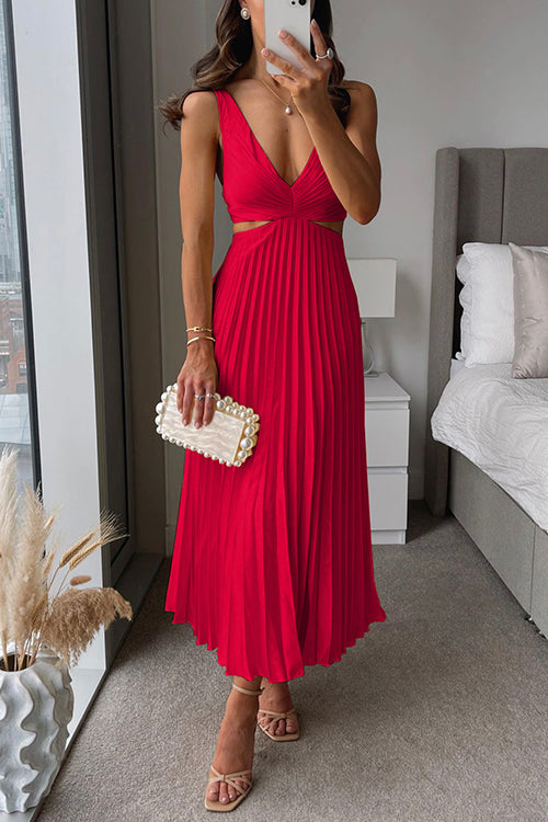 Elsa | Elegante Abito Maxy Plissettato