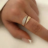 Elegante Anello d'Oro con Pietre Brillanti (1+1 GRATIS)