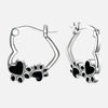 Orecchini huggie con cuore e smalto nero